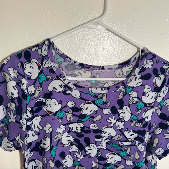 Lularoe Carly T-Shirt Dress Purple Mickey Mouse XS - Picture 9 of 9